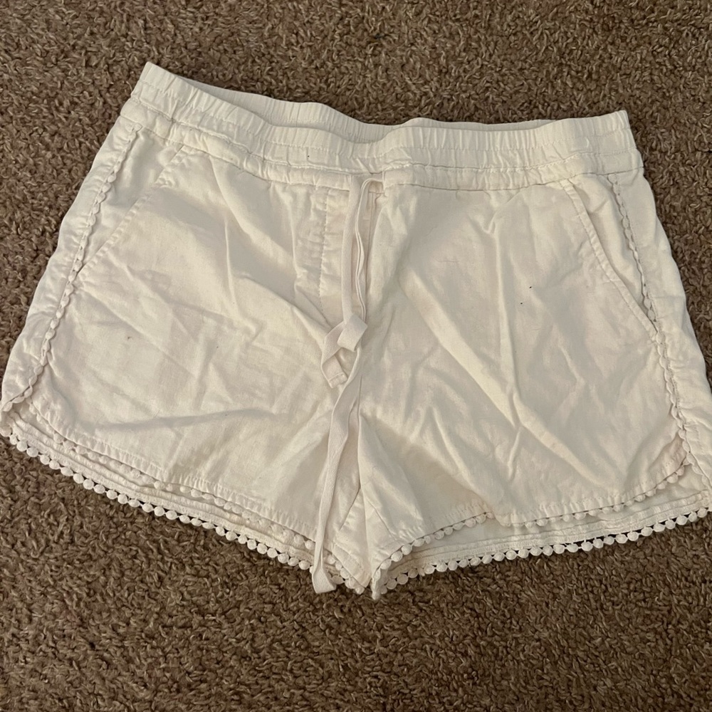 White Loft running shorts